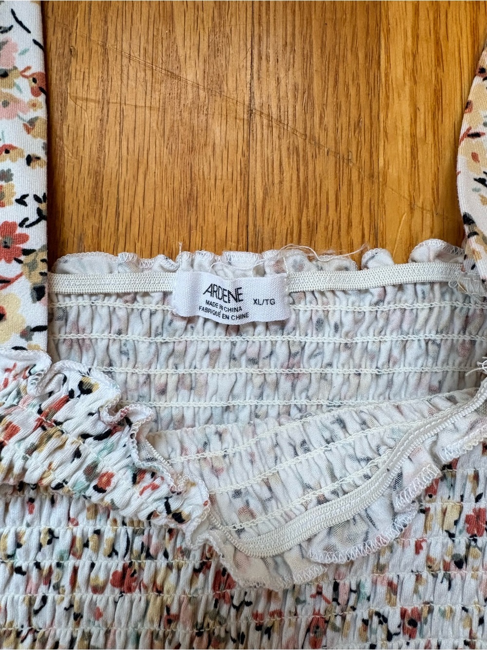 Smocked Floral Ruffle Tank Top - Picture 2 of 3